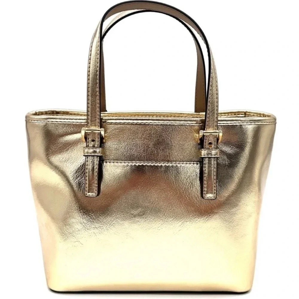 Michael Kors Jet Set Travel XS TZ Tote Bag Gold - Picture 5 of 12